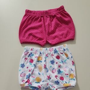 Pink and White Baby Shorts Set